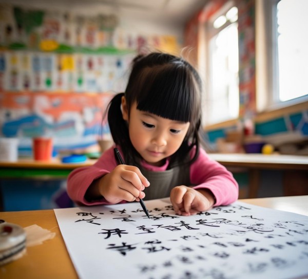 书法启蒙，三年级小学生的课余生活剪影