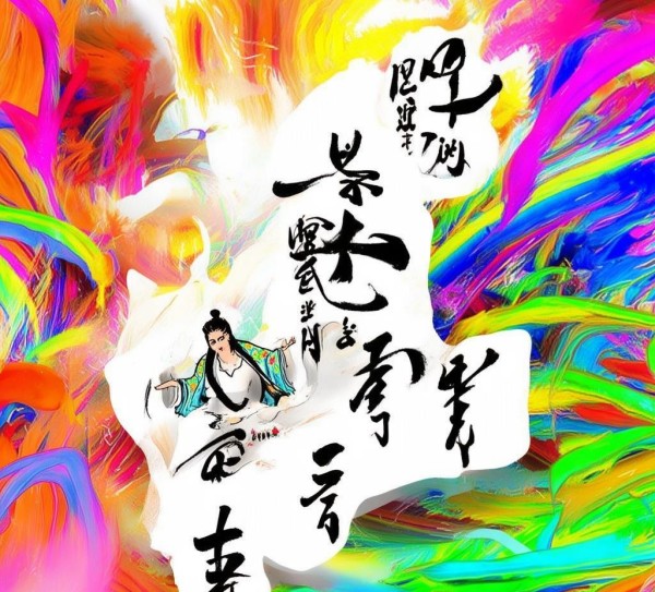传统文化新风尚，可爱书法动态背景图